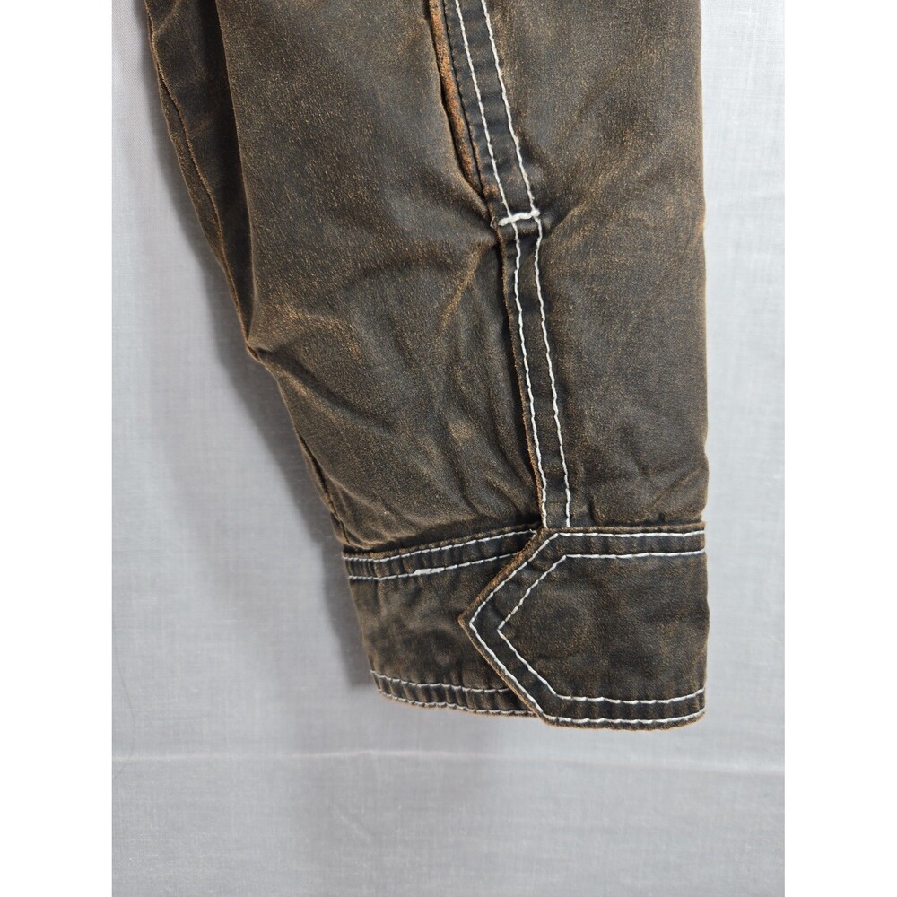 BKE Antiqued Brown Jacket From Buckle Boys Large Leather Look Full Zip***READ*** - Picture 9 of 10